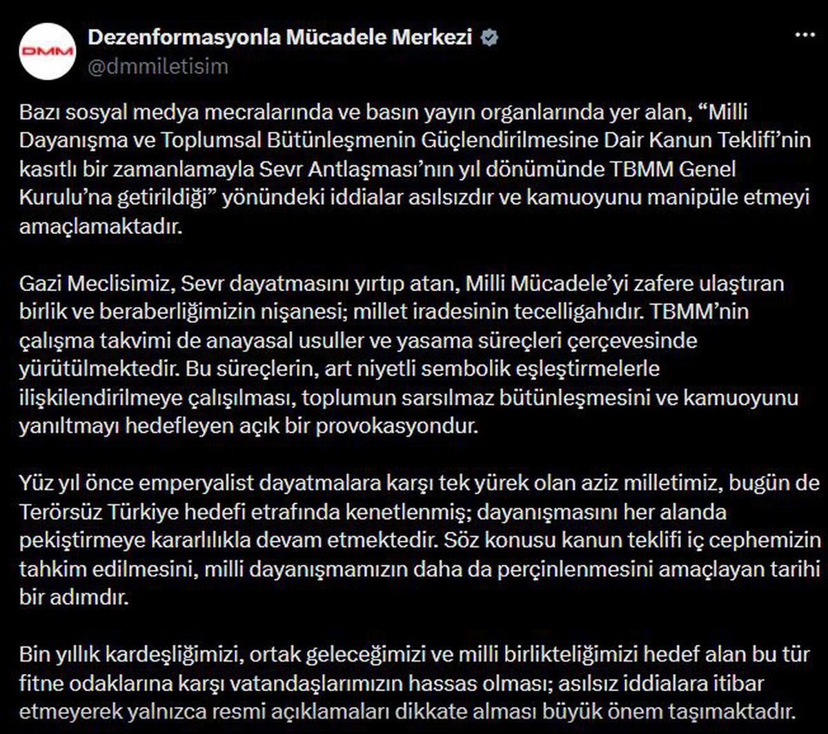 DMM’den Asılsız İddialara Yanıt